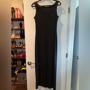 Alyn Paige Black Sleeveless Sheath Maxi Dress
